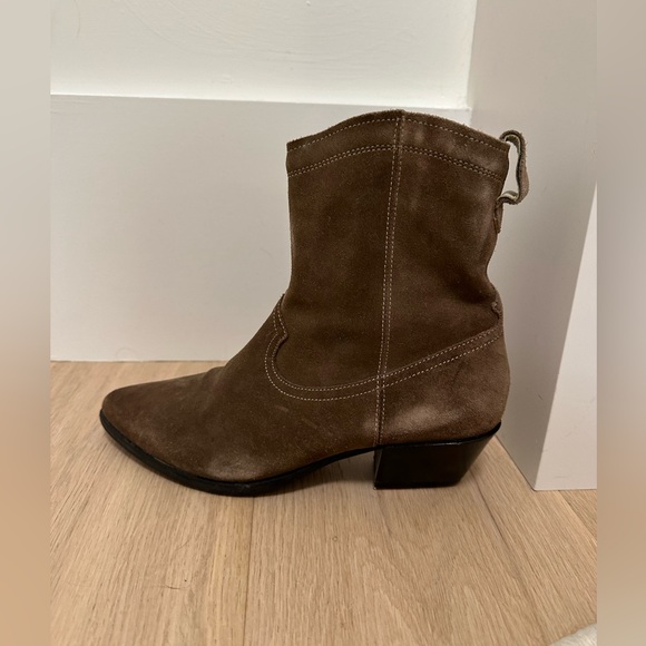 Brown Suede Booties - Picture 2 of 6